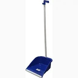 Совок для прибирання Vezzer плаский з довгою ручкою синій (VZ-022b)