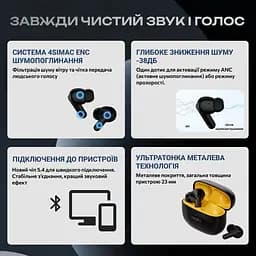 Бездротові навушники Realfit F3 Black - мініатюра 4