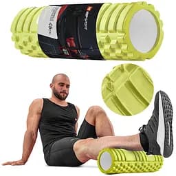 Роллер масажер (валик, ролик) Hop-Sport EVA 45 см салатовий - мініатюра 3