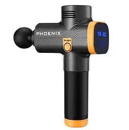 Масажний ударний пістолет тригерних точок Phoenix A2 (4 насадки) сенсорний Чорний