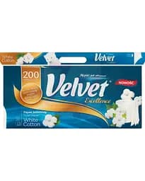 Туалетний папір Velvet Excellence, тришаровий, 8 рулонів (4200015)