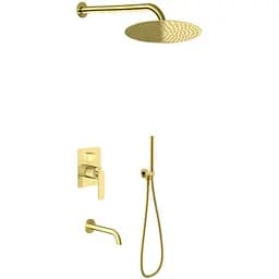 Душова система Kohlman Experience 30 gold + BOX прихованого монтажу KPL-QW211EGDR30, Золотий
