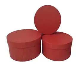 Набор подарочных коробок UFO Red YS 2212, 3 шт. (YS 2212 Набор 3 шт RED круг.)