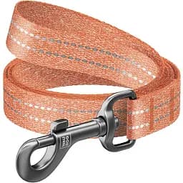 Повідець для собак Waudog Re-cotton, світловідбивний, S, 150х1,5 см, помаранчевий