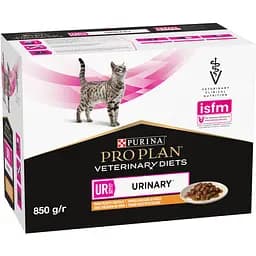 Набір: вологий корм для котів Purina Pro Plan Veterinary Diets UR ST/OX Urinary з куркою 850 г (10 шт. x 85 г) (12308818) - мініатюра 3