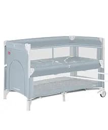 Дитячий манеж — ліжко для новонароджених 2 в 1 з подвійним дном Porta CRL-18103 Mint Green 125*65 см CARRELLO сірий - мініатюра 2