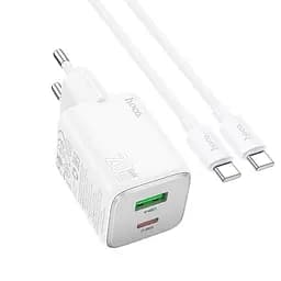 Адаптер сетевой Hoco Type-C to Type-C cable Almighty charger N41 |1USB/1Type-C, 20W/3A, PD/QC|