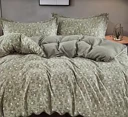 Постельное белье сатин Laura-Grand 24 евро комплект цветочный принт