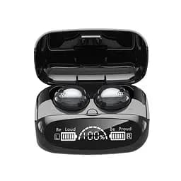 Беспроводные водонепроницаемые Bluetooth наушники TWS M-32 с зарядным кейсом и индикатором заряда Чёрный