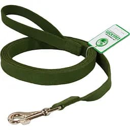 Повідець брезентовий Lucky Pet, шитий, 200х2 см, зелений