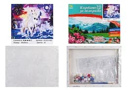Набор для росписи по номерам Кони, TK Group, 30x40 см, 31665