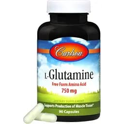 Глутамин Carlson L-Glutamine 750 мг 90 капсул