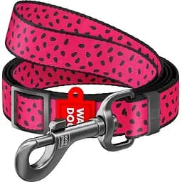 Повідець для собак Waudog Nylon Кавун, нейлоновий, М, 122х2 см, рожевий