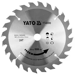 Диск пиляльний победітовий по дереву Yato 165x16x2.2x1.5мм (YT-60590)