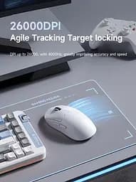 Ігрова бездротова миша MCHOSE A5 v2 Ultra / Сенсор PAW3395 / Три режими підключення / 26 000 DPI / White - мініатюра 9