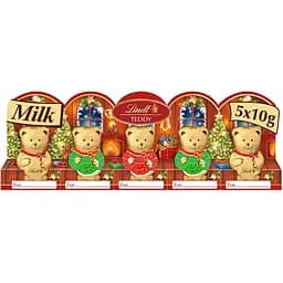 Уценка. Шоколадные мишки Lindt Teddy Mini Perforated 50 г (5 шт. х 10 г)