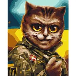Картина за номерами Brushme Котик Головнокомандувач ©Маріанна Пащук BS53427 40х50 см