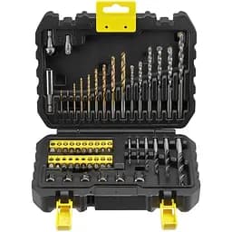 Набор бит и сверл Stanley Titanium Phillips, Pozidriv, Torx, Slotted L=25 мм 50 шт. пластиковый кейс (STA88546)