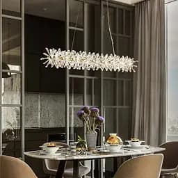 Удлиненная дизайнерская люстра с кристаллами Line.F NO 4-1000L