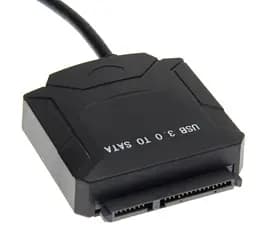 Перехідник USB 3.0 Type-A SATA III F 2.5"/3.5" 7+15 pin з БЖ чорний - мініатюра 2