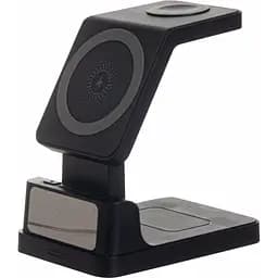 Бездротовий зарядний пристрій TheGeneral FlashCharge 15W з годинником чорний (40051219-01)