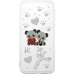 Чохол-накладка Toto TPU case with stones iPhone SE/5/5S Panda Transparent
