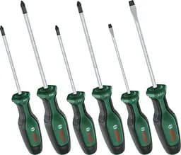 Отвертка SL 4, 6.5мм, PH1х100мм, PH2х125мм, PZ1х100мм, PZ2х125мм набор 6шт Bosch hoz0014146