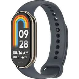 Силіконовий ремінець BeCover для Xiaomi Mi Smart Band 8 Gray (709388)