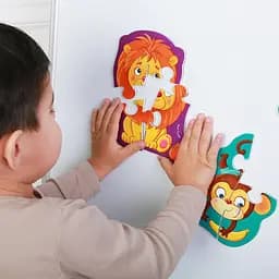 Магнітні бебі пазли Vladi Toys Левеня і мавпочка, укр. мова, 4 елементи (VT3208-11) - мініатюра 3
