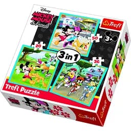 Пазли Trefl 3 в 1 Дісней Мікі Маус, Мікі Маус з друзями