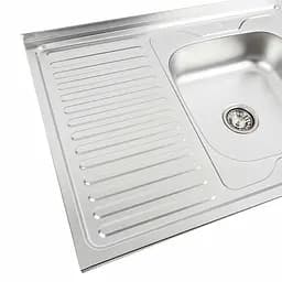 Кухонна мийка з нержавіючої сталі Platinum 8060 R декор (0,7/160 мм), Decor - мініатюра 2