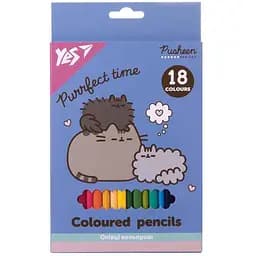 Олівці кольорові Yes Pusheen 18 кольорів (290766)