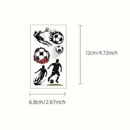 Набір дитячих тимчасових тату Футбол №1 football-tattoo-mini-set- 10 штук по 12*7 см - мініатюра 5