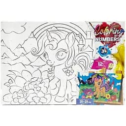 Картина за номерами Danko Toys Маленька Єдиноріжка 31x21 см (CBN-02-01)