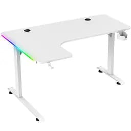 Геймерский компьютерный стол GT Racer T-1217 (160x60-100x73) White