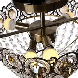 Люстра стельова Brille торт кришталева E14 40W BZ (BCL-375C/5) - мініатюра 2