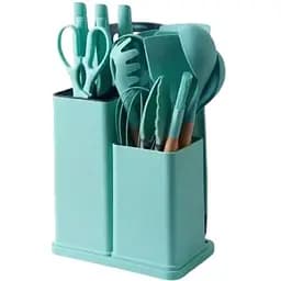 Набір кухонного приладдя Zepline ZP0102 силіконовий 19 предметів Бірюзовий