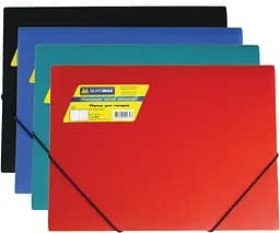 Папка на резинках А4, BM.3911-99 JOBMAX, матовый непрозрачный пластик (4823078952844) Зелёный