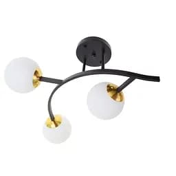 Люстра потолочная Brille в спальню Е27 60W BK/WH (BR-01 644C/3)