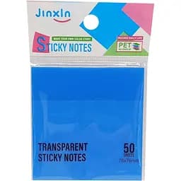 Стикеры для заметок Bambi Р71-1 прозрачные 50 листов 76x76 мм синие