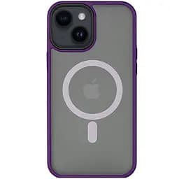Чохол Epik TPU+PC Metal Buttons with MagSafe для Apple iPhone 14, 6.1 Темно-фіолетовий