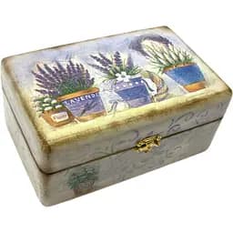 Шкатулка дерево Лаванда дуб ясень 16х10х6 см