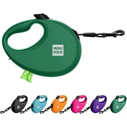 Повідець-рулетка для собак Waudog R-leash з контейнером для пакетів, світловідбивна стрічка, L, до 40 кг, 5 м, зелений - мініатюра 7