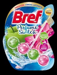 Туалетный блок для унитаза Bref Смена аромата Яблоко-Лотос, 50 г (763115)