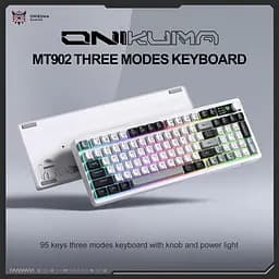 Клавіатура Onikuma бездротова ігрова з RGB підсвіткою MT-92 геймерська мембранна Bluetooth для ігор та ПК - мініатюра 3