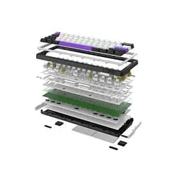 Клавіатура Hator Hellyberry (HK60) Mechanical Linear RGB USB UA White/Violet (HK60) - мініатюра 5