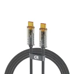 Кабель ArmorStandart AT-C1T USB Type-C to USB Type-C transparent 100W 1m Grey (ARM75871)