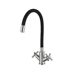 Смеситель для кухни Lidz Wind U рефлекторный Black 13R-BFS Black букса керамическая Черный