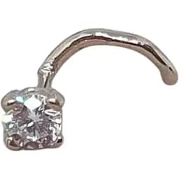 Золота сережка-пірсинг Dear в ніс Dear з фіанітом. 1017.1