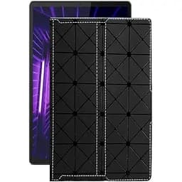 Чехол StatusCASE из экокожи для планшета Lenovo M10 Plus TB-X606F Черный ромб